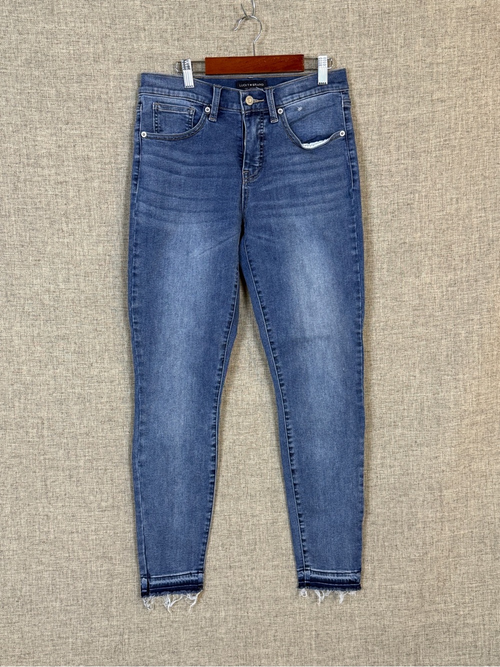 Lucky Brand Medium-Blue Mid Rise Super Skinny Ava Jeans